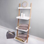 Elements White Ladder Shelves Unit White