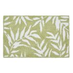 Green Leaves Bath Mat Green