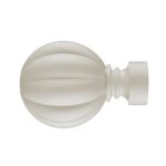 Mix and Match White Ridged Finials White