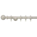 Ashton Fixed Wooden Grey Curtain Pole Dia. 28mm Grey