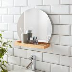 Elements Bathroom Mirror with Shelf Bamboo