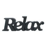Relax Grey Resin Word Grey