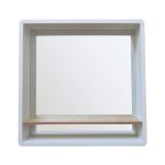 Elements Mirror with Shelf White