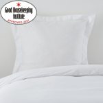 Non Iron Plain Dye White Continental Square Pillowcase White