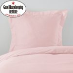 Non Iron Plain Dye Pink Continental Square Pillowcase Pink