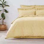 Non Iron Plain Dye Ochre Duvet Cover Ochre