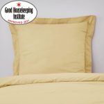 Non Iron Plain Dye Ochre Continental Square Pillowcase Ochre (Yellow)