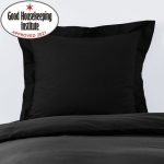 Non Iron Plain Dye Black Continental Square Pillowcase Black
