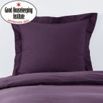 Non Iron Plain Dye Blackcurrant Continental Square Pillowcase Blackcurrant (Purple)