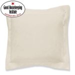 Non Iron Plain Dye Cream Continental Square Pillowcase Cream