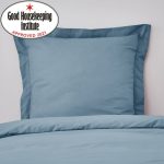 Non Iron Plain Dye Denim Blue Continental Square Pillowcase Denim (Blue)