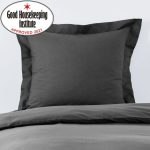 Non Iron Plain Dye Pewter Continental Square Pillowcase Pewter (Grey)