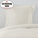 Non Iron Plain Dye Ivory Continental Square Pillowcase Cream