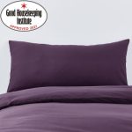 Non Iron Plain Dye Blackcurrant Bolster Pillowcase Blackcurrant (Purple)