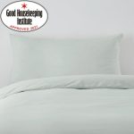 Non Iron Plain Dye Duck Egg Blue Bolster Pillowcase Duck Egg (Blue)