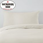 Non Iron Plain Dye Ivory Bolster Pillowcase Cream
