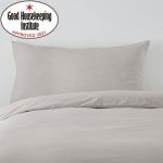 Non Iron Plain Dye Silver Bolster Pillowcase Silver