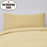 Non Iron Plain Dye Ochre Bolster Pillowcase Ochre (Yellow)
