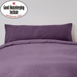 Non Iron Plain Dye Blackcurrant Large Bolster Pillowcase Blackcurrant (Purple)