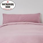Non Iron Plain Dye Heather Large Bolster Pillowcase Heather (Purple)