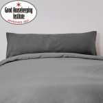 Non Iron Plain Dye Pewter Large Bolster Pewter (Grey)
