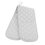 Dotty Grey Double Oven Glove Grey