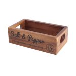 T&G Acacia Salt and Pepper Crate Box Brown