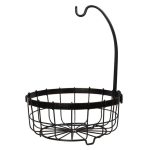 Dunelm Black Fruit Basket With Banana Hook Black