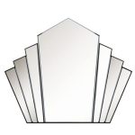 Deco Fan Mirror Silver