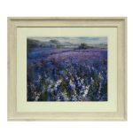Secret Garden Framed Print Cream / Purple