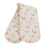 Country Hens Double Oven Glove Cream (Natural)