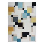 Illusion Abstract Blocks Rug Ochre (Yellow)