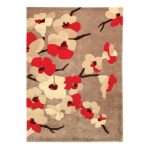 Red Infinite Blossom Rug Red