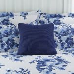 Chunky Knit Blue Square Cushion Blue