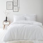 Alissa 100% Cotton White Duvet Cover and Pillowcase Set White