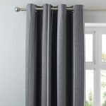 Willington Grey Blackout Eyelet Curtains Grey