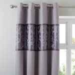 Lucia Silver Thermal Eyelet Curtains Silver