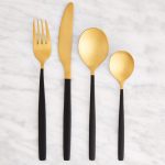 Opulence 16 Piece Cutlery Set Black / Gold
