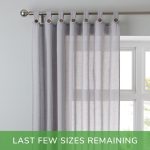 Marley Dove Grey Single Tab Top Voile Panel Grey