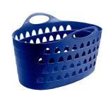 Flexi 60 Litre Blue Laundry Basket Navy (Blue)