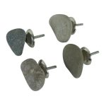 Set of 4 Pebble Drawer Knobs Grey