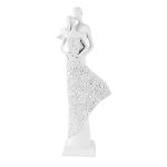 White Floral Couple Ornament White