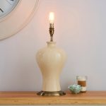 Ginger Jar Ceramic Table Lamp Base Ivory (White)