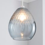 Jasmine Faceted Glass Easy Fit Pendant Shade Duck Egg (Blue)