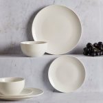 Elements 12 Piece White Decal Dinner Set White