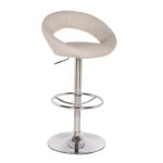 Piso Adjustable Fabric Natural Bar Stool Natural
