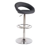 Piso Adjustable Fabric Grey Bar Stool Grey