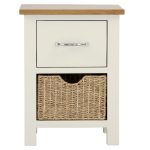 Sidmouth Cream 2 Drawer Bedside Table Cream (Natural)