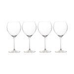Elegance Pack of 4 Burgundy Wine Glasses Burgundy (Brown)