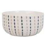 Maritime Pad Print Dotty Bowl Cream (Natural)